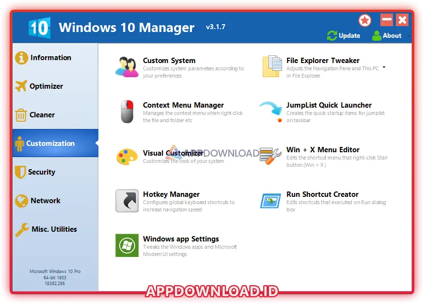 Yamicsoft Windows 10 Manager 3.8.5 Yamicsoft Windows 10 Manager