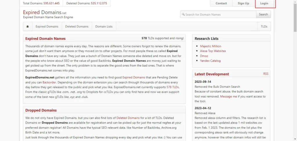Cara Mencari Domain Expired: Login sebagai Member