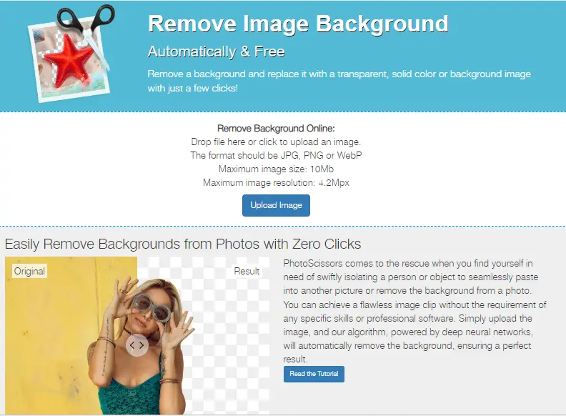 photoscissors bantu cara background biru pas foto mudah