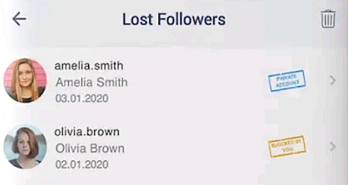 Track Followers & Unfollowers